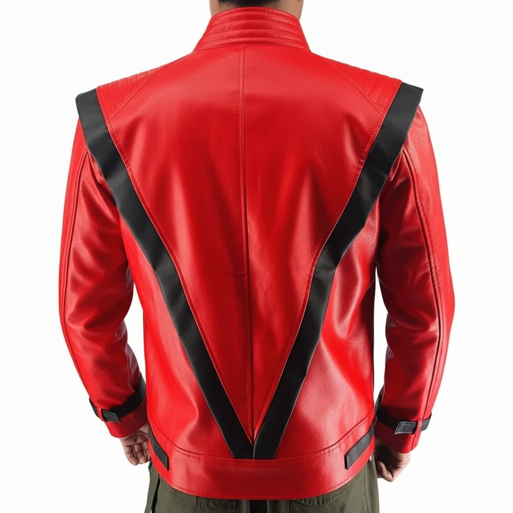Red Leather Biker Jacket Halloween Costume
