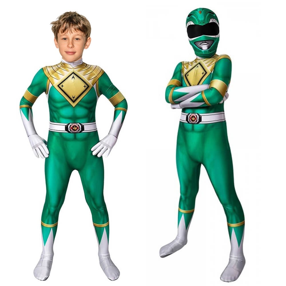 Superhero Park Ranger Costume Jumpsuit with Mask Halloween