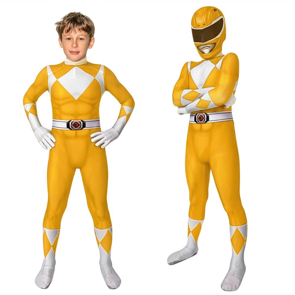 Superhero Park Ranger Costume Jumpsuit with Mask Halloween
