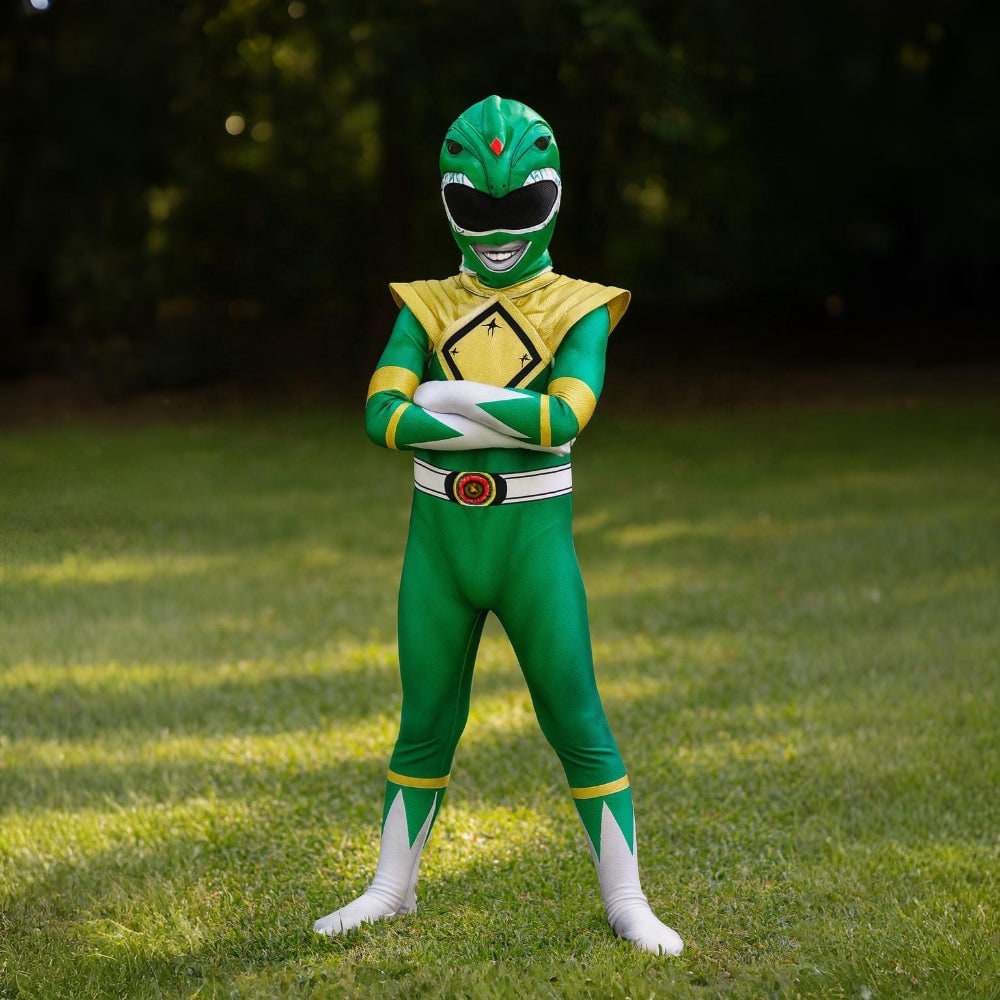 Superhero Park Ranger Costume Jumpsuit with Mask Halloween