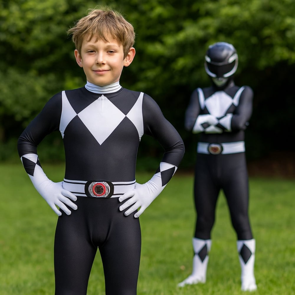 Superhero Park Ranger Costume Jumpsuit with Mask Halloween