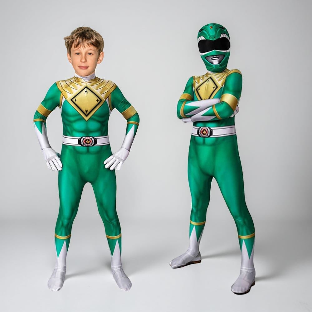 Superhero Park Ranger Costume Jumpsuit with Mask Halloween