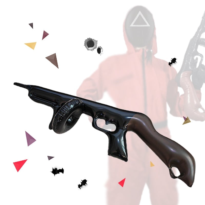 Halloween survival game Costume Suit with Mask and Toy Gun
