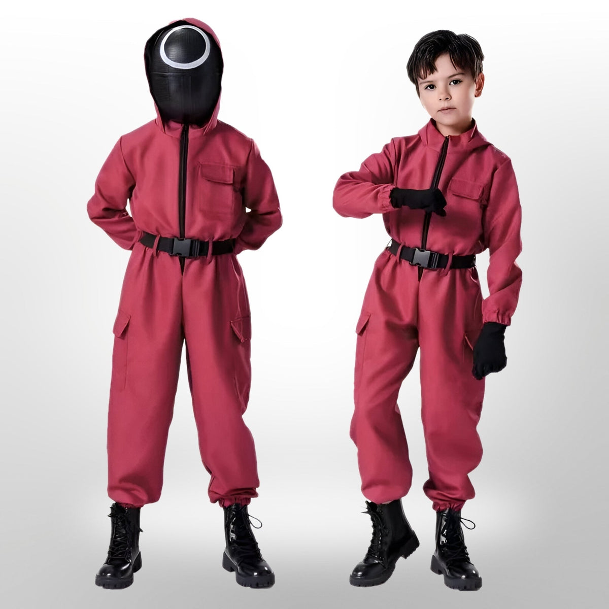 Halloween survival game Costume Suit with Mask and Toy Gun