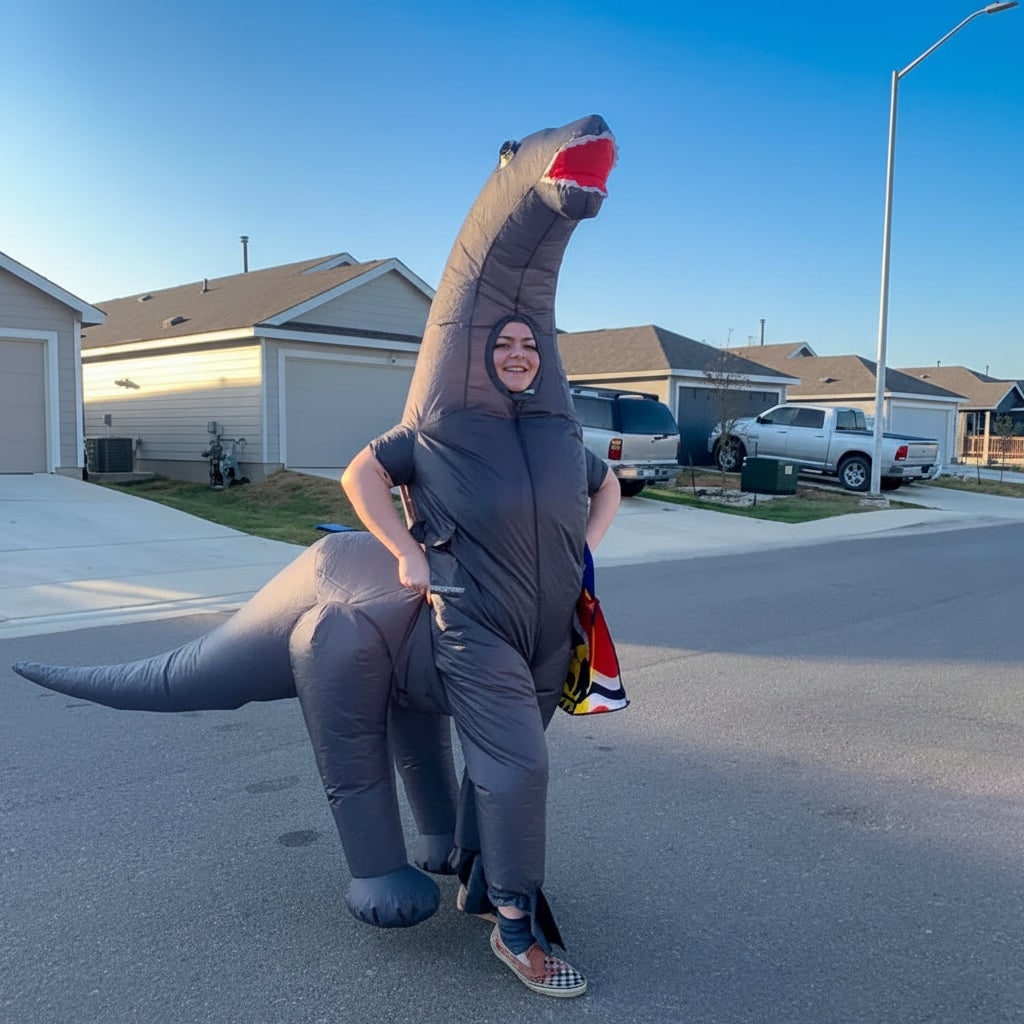 Inflatable Dinosaur Costume Suit for Halloween Party