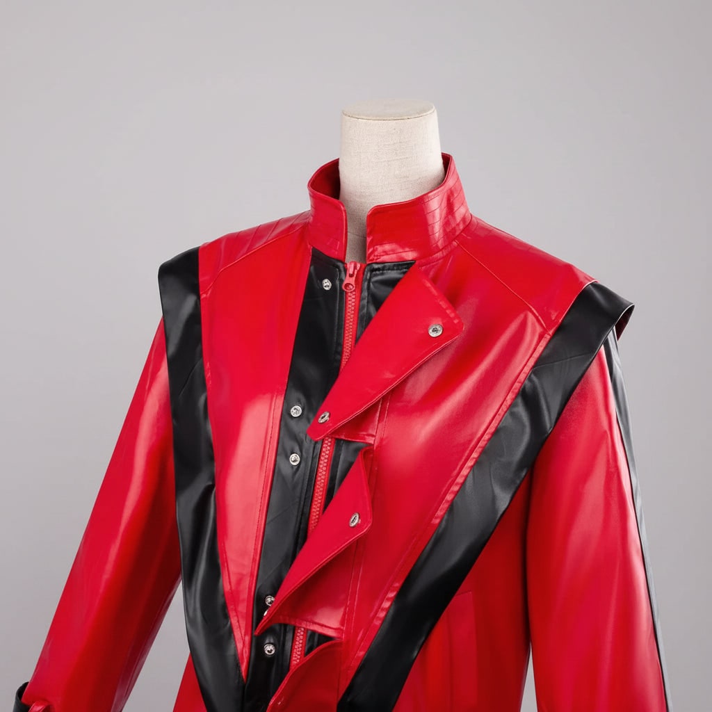 Kids Thriller Cosplay Costume Faux Leather Jacket and Pants Halloween