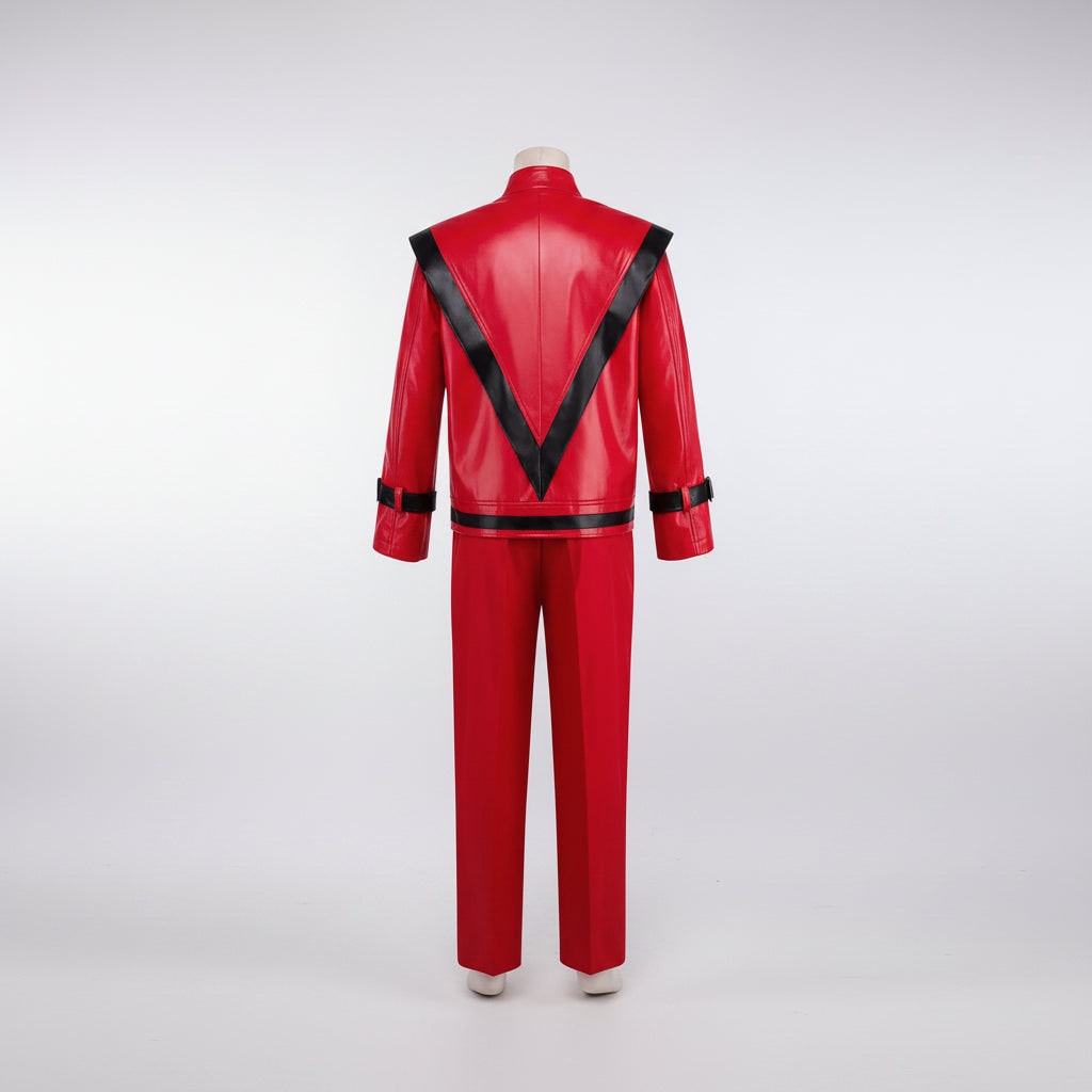 Kids Thriller Cosplay Costume Faux Leather Jacket and Pants Halloween