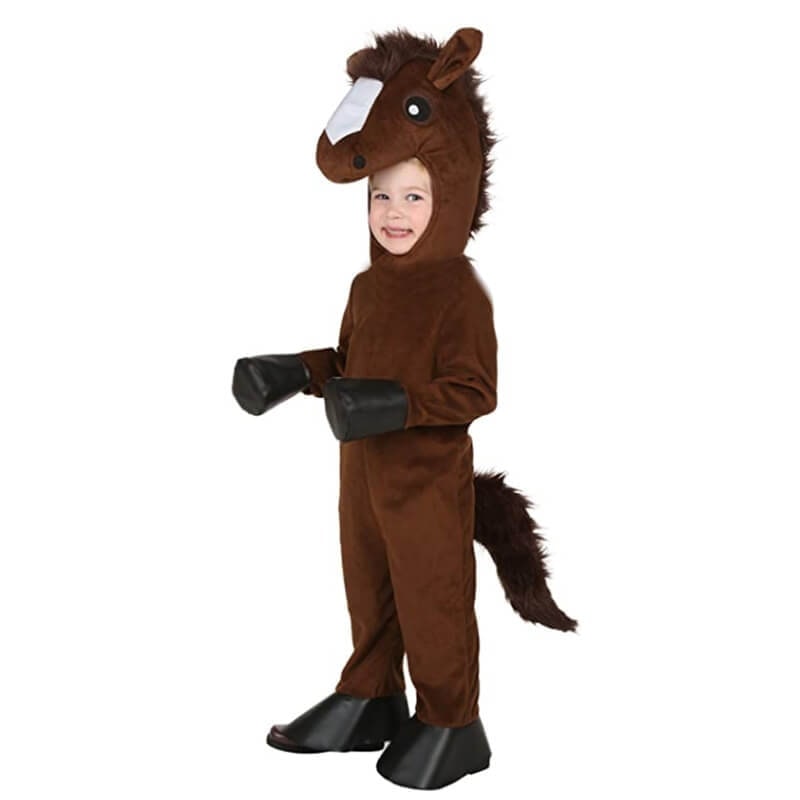 Kids Plush Animal Costume Dinosaur Vampire Dress Up with Hood Halloween