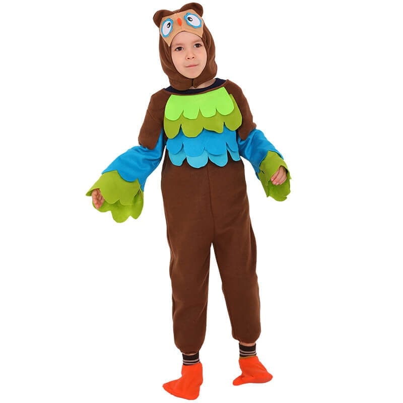 Kids Plush Animal Costume Dinosaur Vampire Dress Up with Hood Halloween
