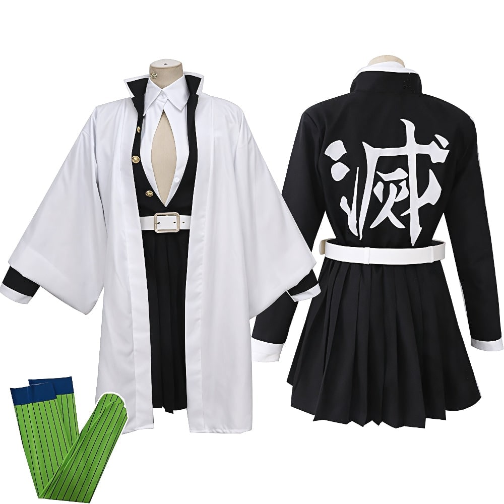 Kids Anime Cosplay Outfit Set Kimono Haori Jacket Wide Leg Wraps Halloween