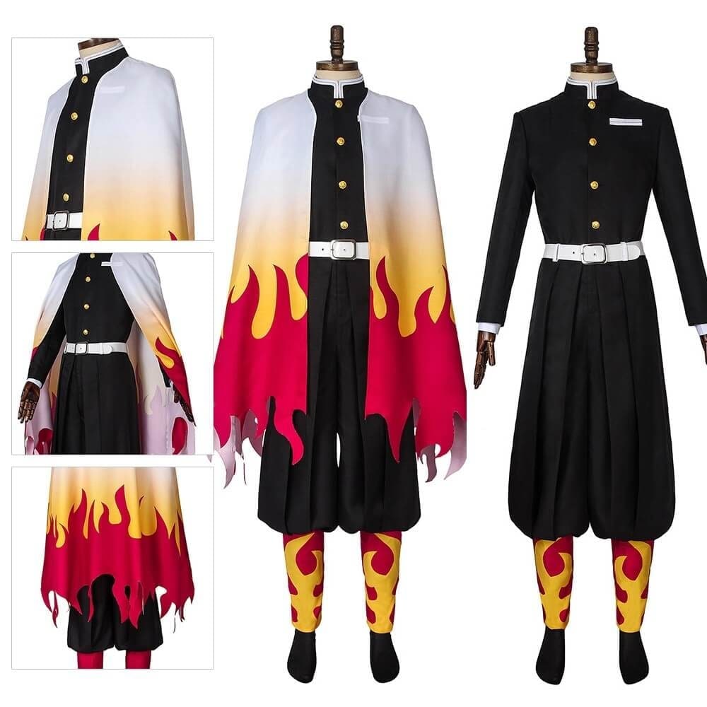 Kids Anime Cosplay Outfit Set Kimono Haori Jacket Wide Leg Wraps Halloween