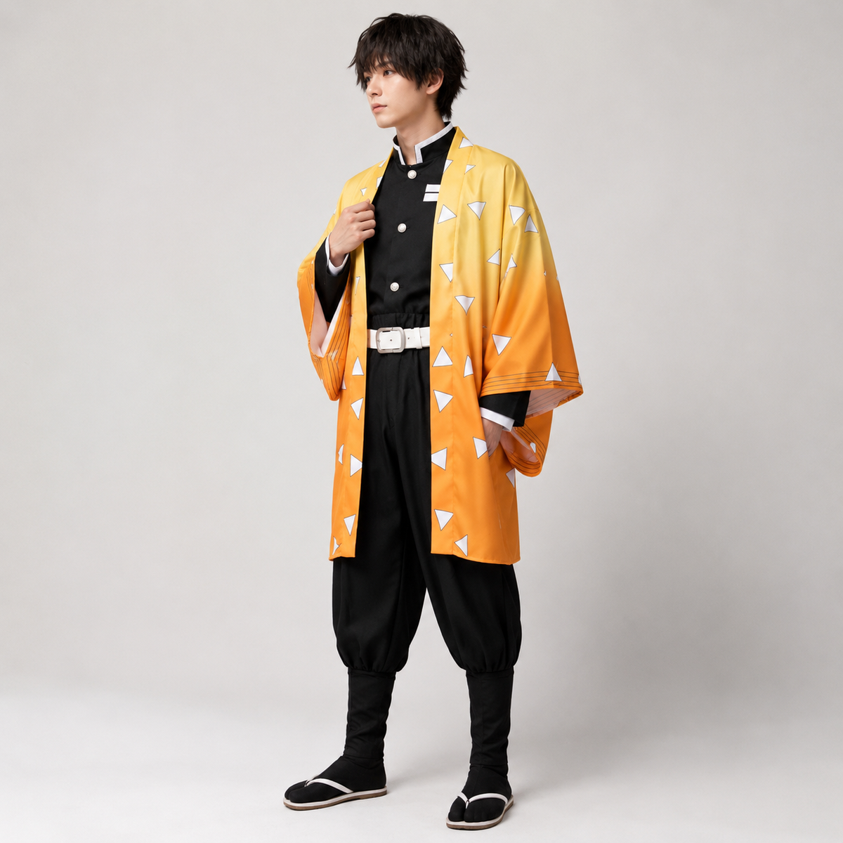 Kids Anime Cosplay Costume Haori Jacket Fox Character Dress Up Halloween Party