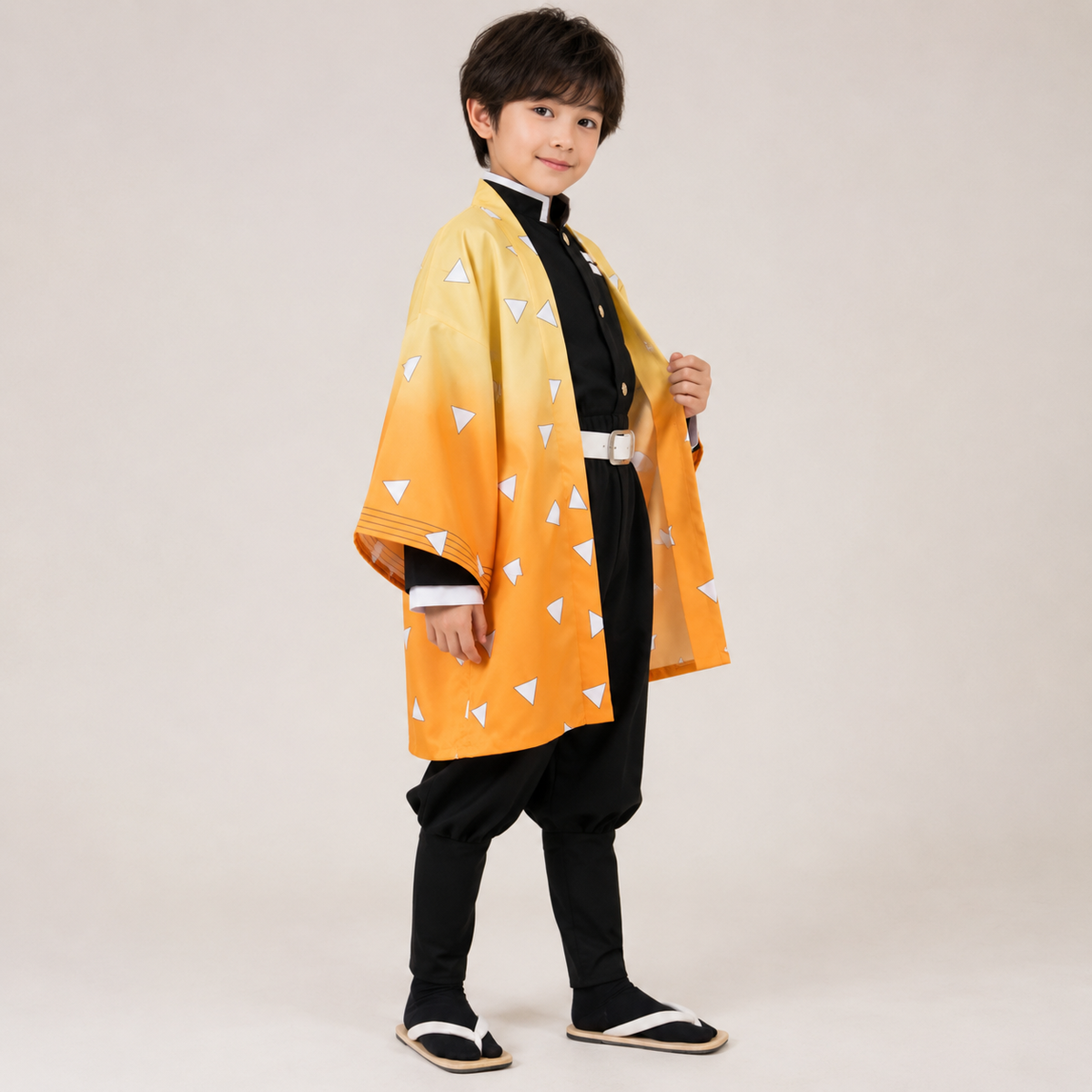Kids Anime Cosplay Costume Haori Jacket Fox Character Dress Up Halloween Party