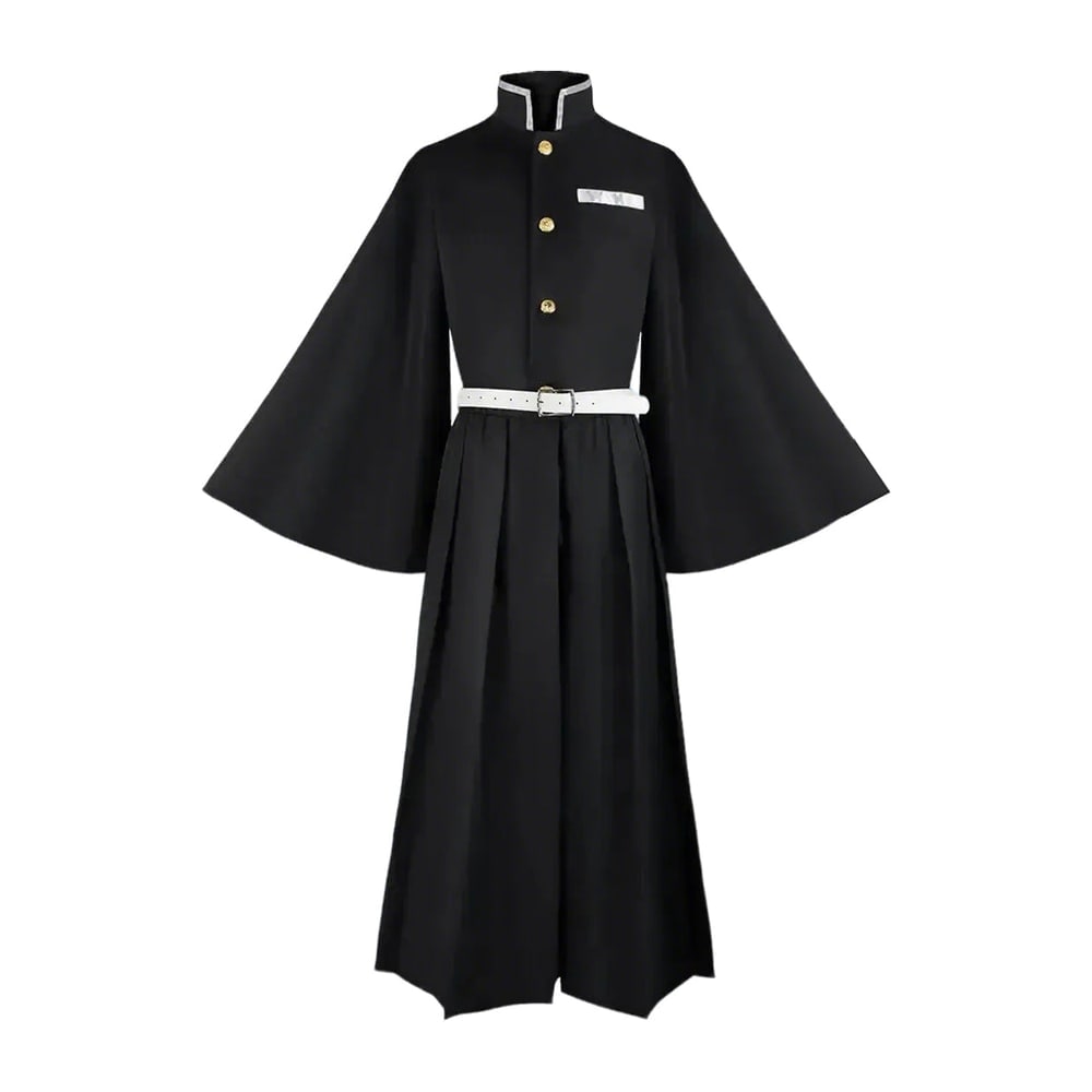 Kids Anime Cosplay Costume High Collar Jacket Wide Leg Pants Gold Buttons Halloween