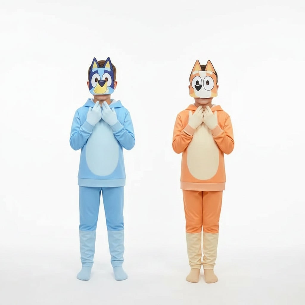 Kids Character Costume Set with Mask Hoodie and Pants Halloween Party