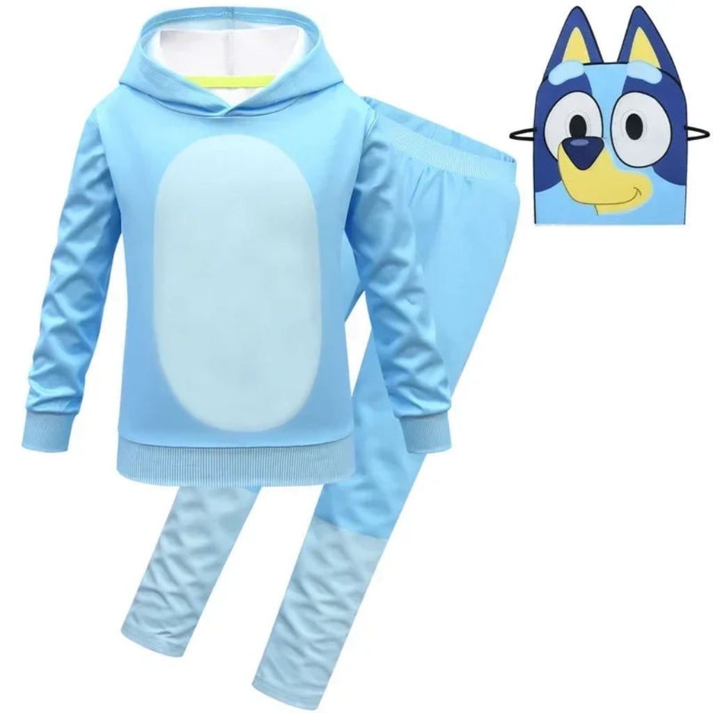 Kids Character Costume Set with Mask Hoodie and Pants Halloween Party
