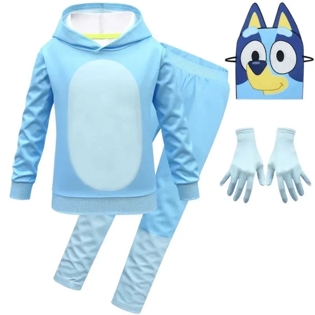 Kids Character Costume Set with Mask Hoodie and Pants Halloween Party
