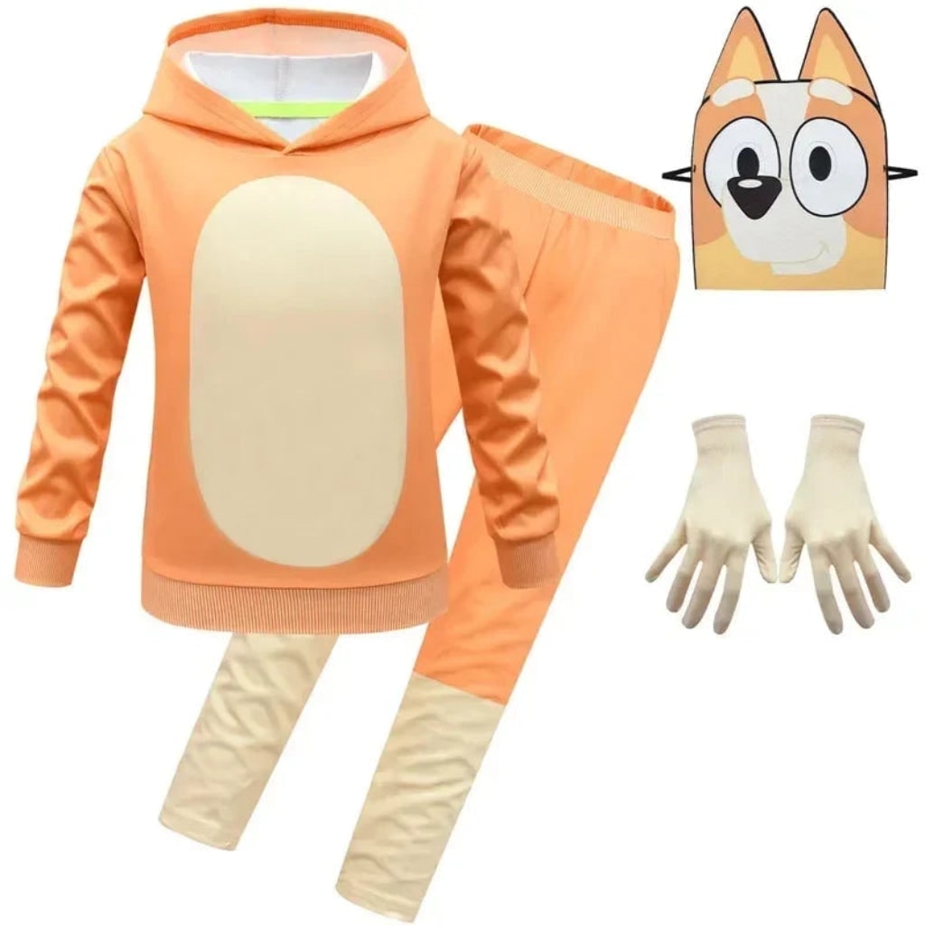 Kids Character Costume Set with Mask Hoodie and Pants Halloween Party