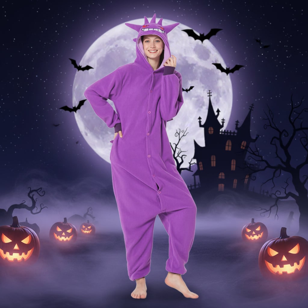 Kids Christmas Onesie Pajamas with Character Hood and Fleece Xmas Party