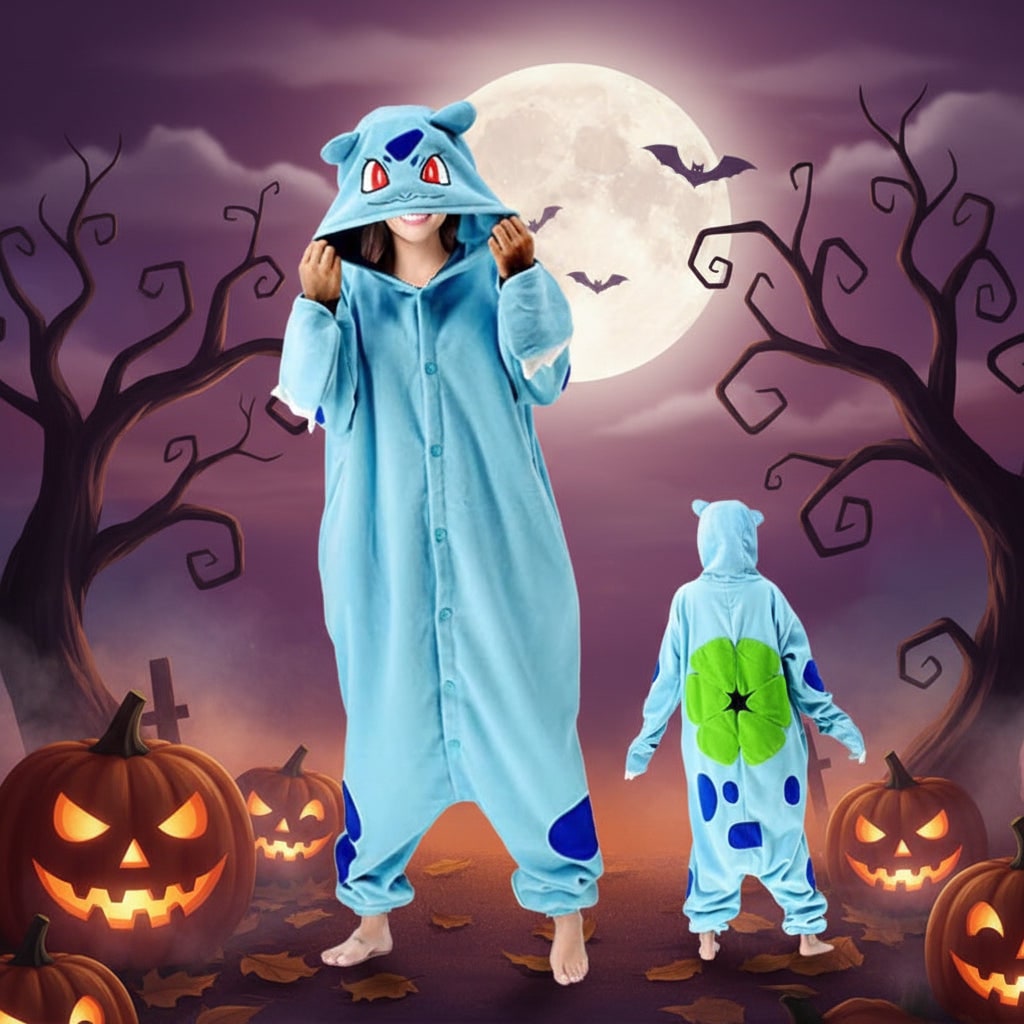 Kids Christmas Onesie Pajamas with Character Hood and Fleece Xmas Party