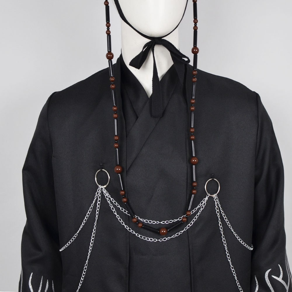 Kids Korean Hanbok Costume with Hat and Silver Chain Halloween Cosplay