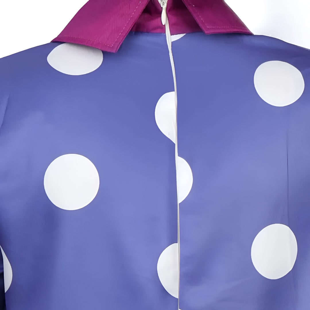 Kids Polka Dot Dress Cosplay Costume with Tights Halloween Themed Party