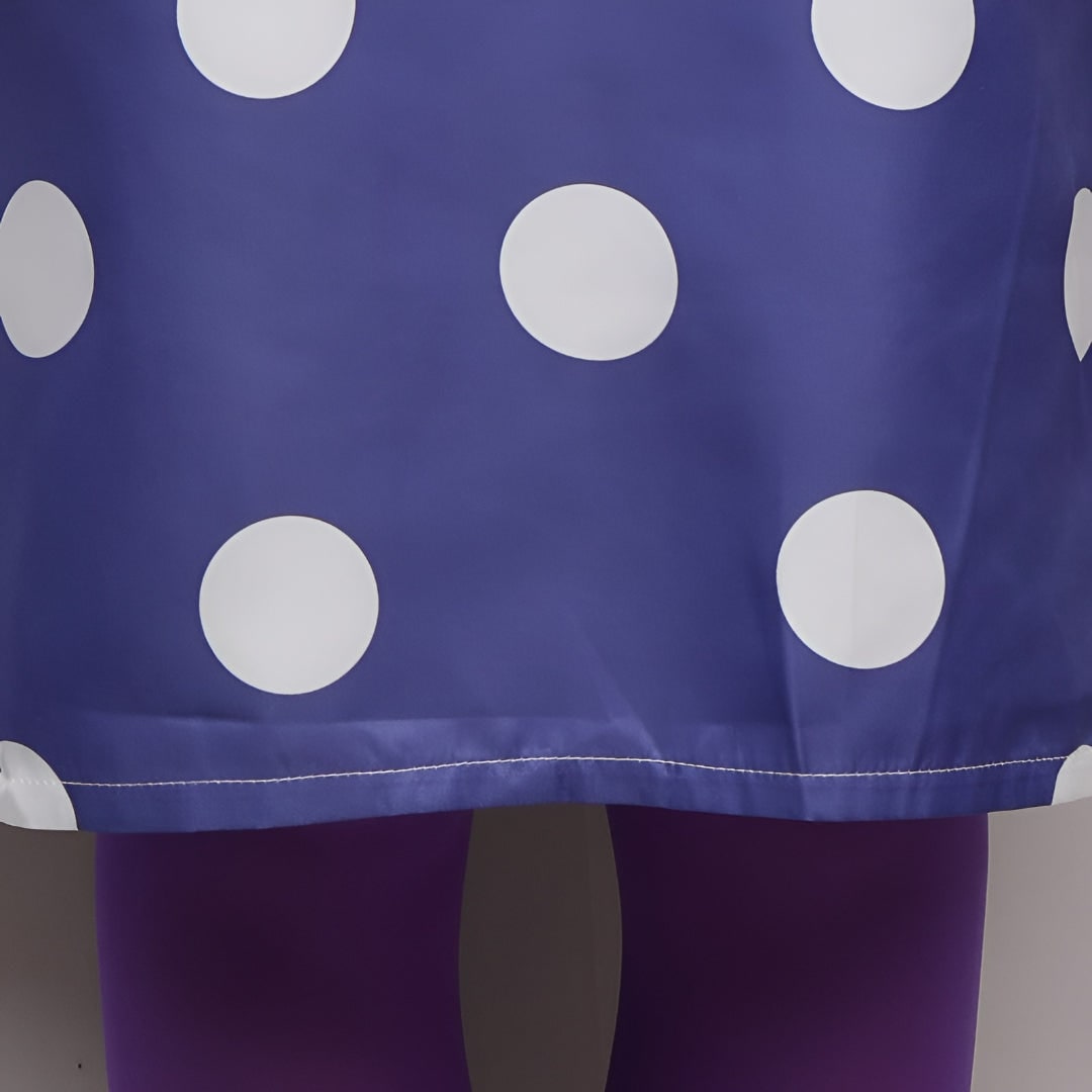 Kids Polka Dot Dress Cosplay Costume with Tights Halloween Themed Party