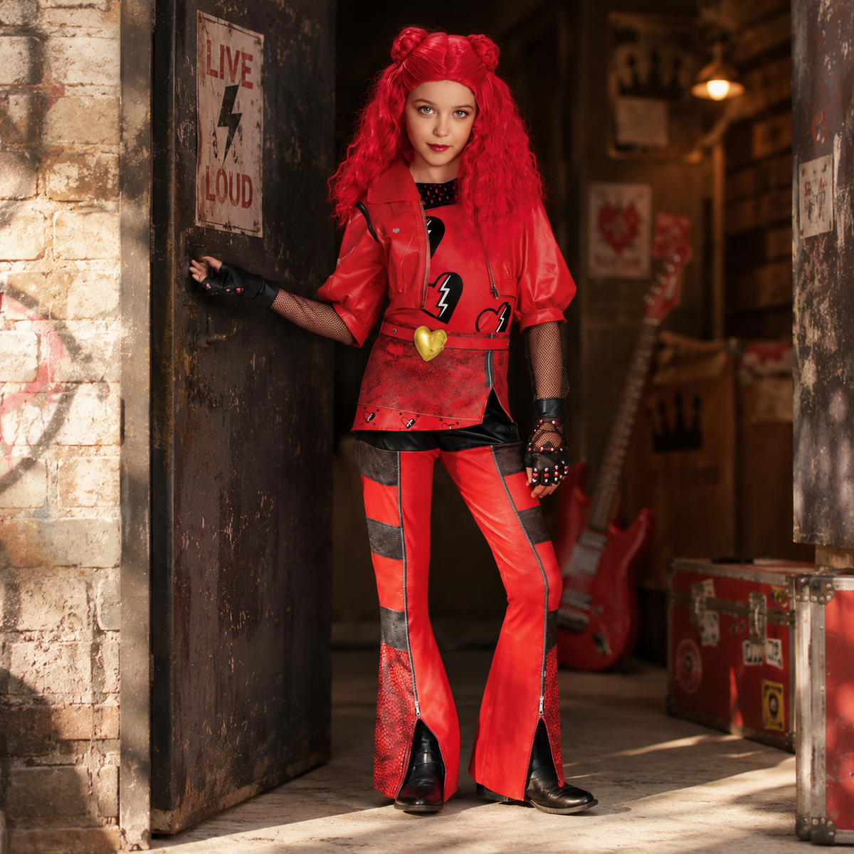 Kids Cosplay Costume with Jacket and Accessories Halloween Party Dress Up