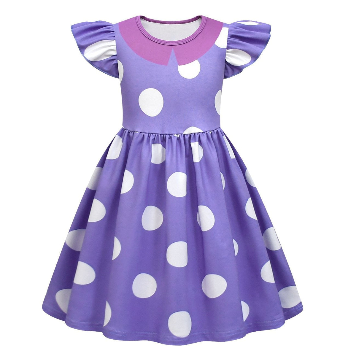 Kids Princess Polka Dot Ruffle Dress Costume Pirate Halloween