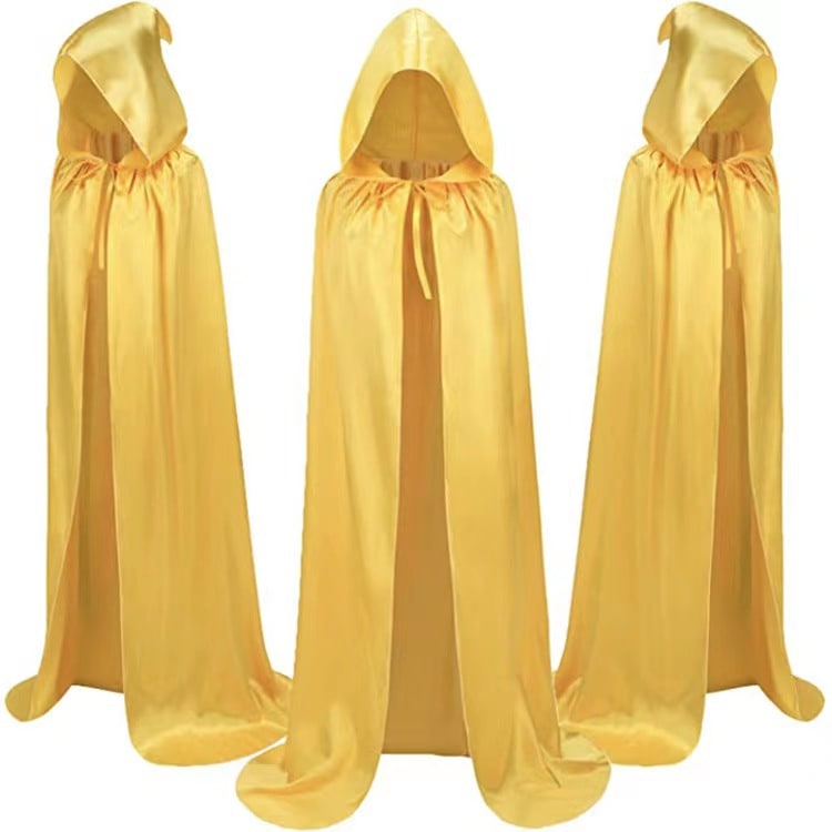 Kids Halloween Red Cape Hooded Cloak Costume with Tie Closure