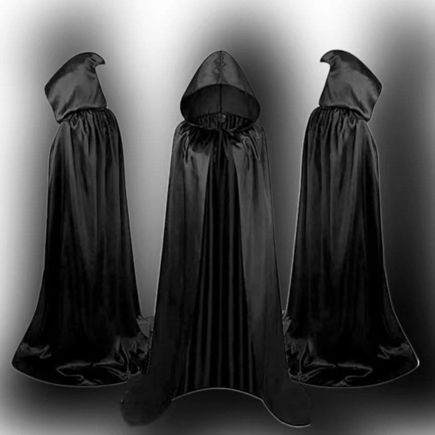 Kids Halloween Red Cape Hooded Cloak Costume with Tie Closure