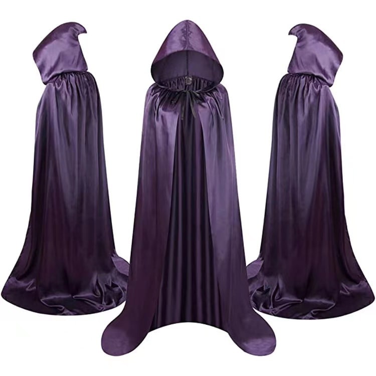 Kids Halloween Red Cape Hooded Cloak Costume with Tie Closure