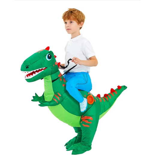 Kids Ride On Inflatable Dinosaur Costume Suit with Built In Fan Halloween