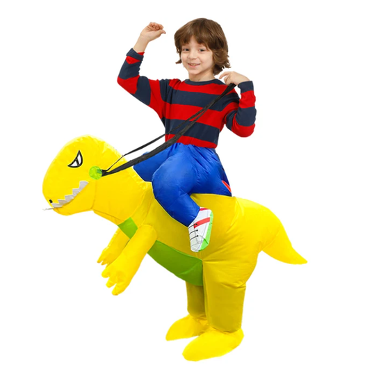 Kids Ride On Inflatable Dinosaur Costume Suit with Built In Fan Halloween