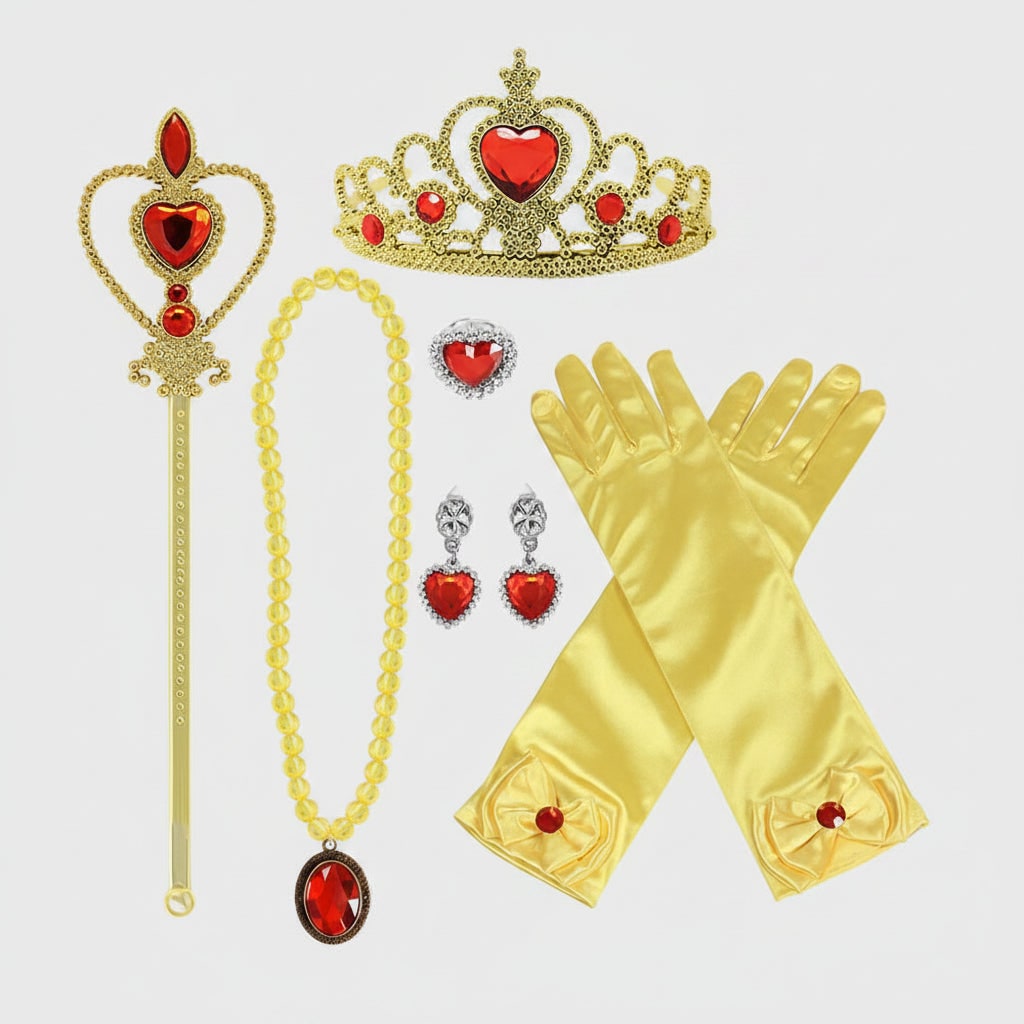 Kids Princess Costume Dress Up with Tiara and Scepter Halloween