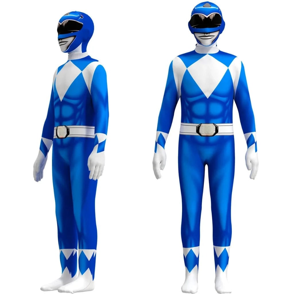 Kids Superhero Bodysuit Costume Muscle Print Full Hood Halloween