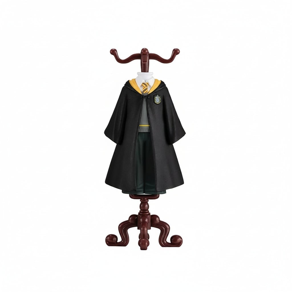 Wizard Collectible Figurine with School Uniform Robe and Display Stand