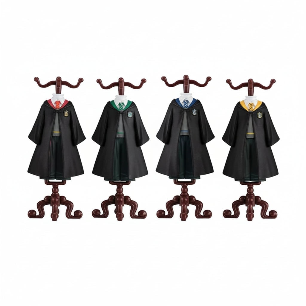 Wizard Collectible Figurine with School Uniform Robe and Display Stand