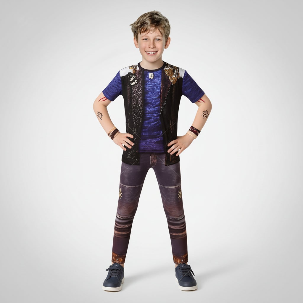 Kids Werewolf Costume Zip Up with Realistic Printed Details Halloween