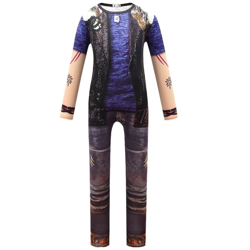 Kids Werewolf Costume Zip Up with Realistic Printed Details Halloween