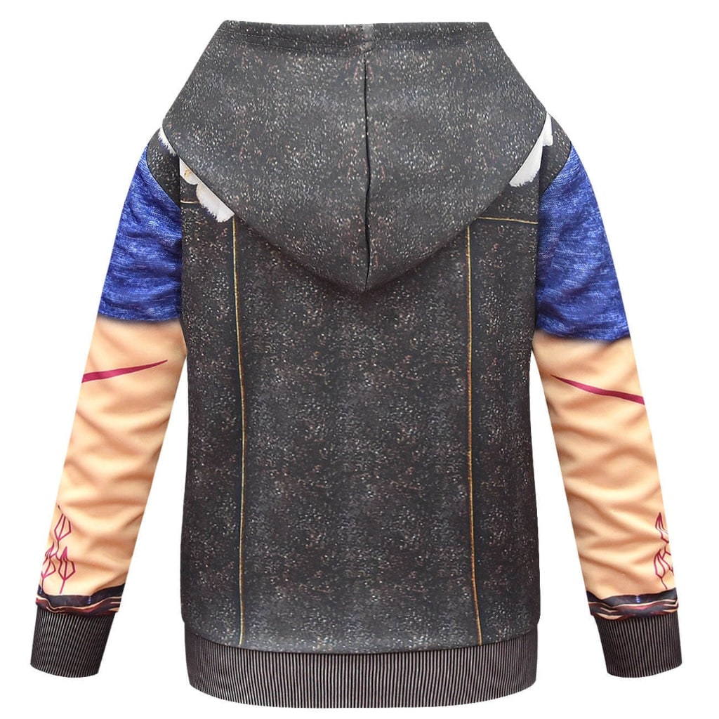 Kids Werewolf Costume Zip Up with Realistic Printed Details Halloween