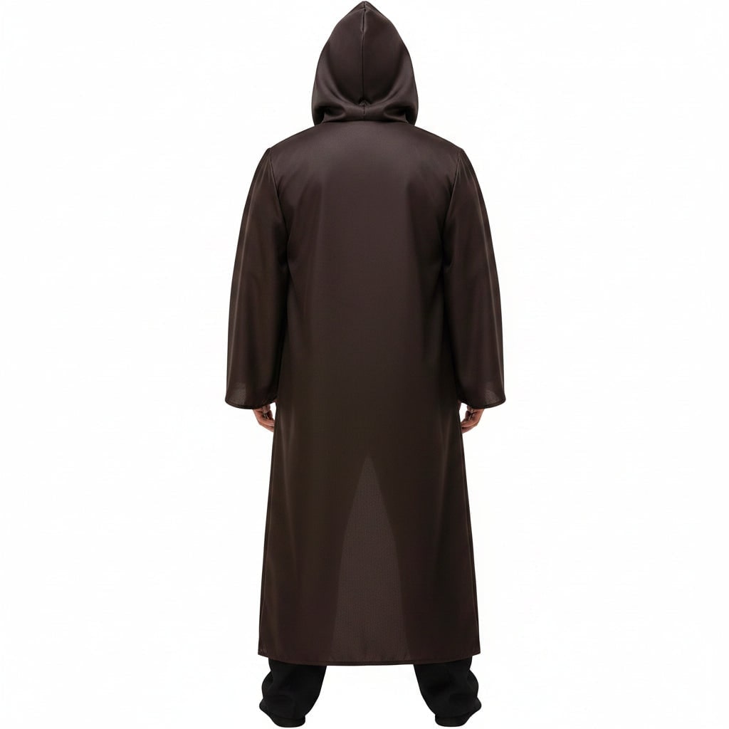 Mens Jedi Cosplay Costume Hooded Robe Tunic Pants Belt Set Adults Halloween