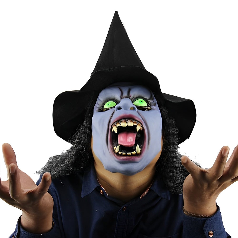 Mens Realistic Silicone Old Man Mask Facial Hair Chest Bib Halloween