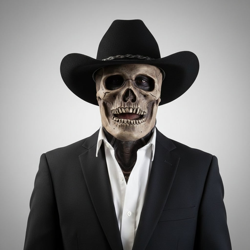 Mens Skull Skeleton Mask Exposed Brain Ribcage Latex Full Head Creepy Halloween Costume