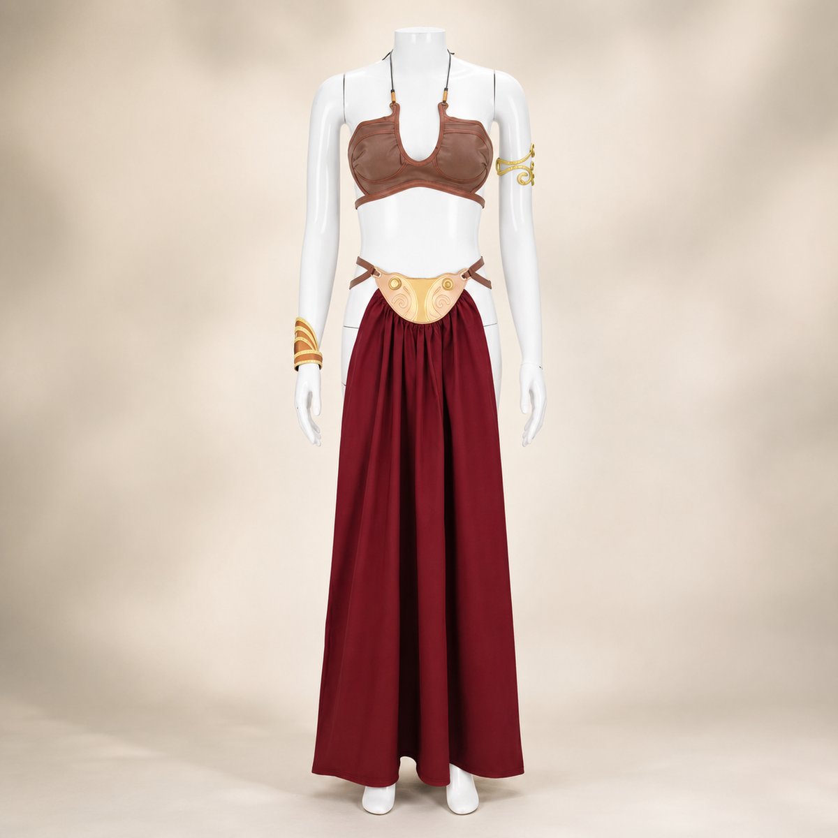 Womens Princess Cosplay Costume Dress with Satin Cape and Halter Neck Halloween Fantasy