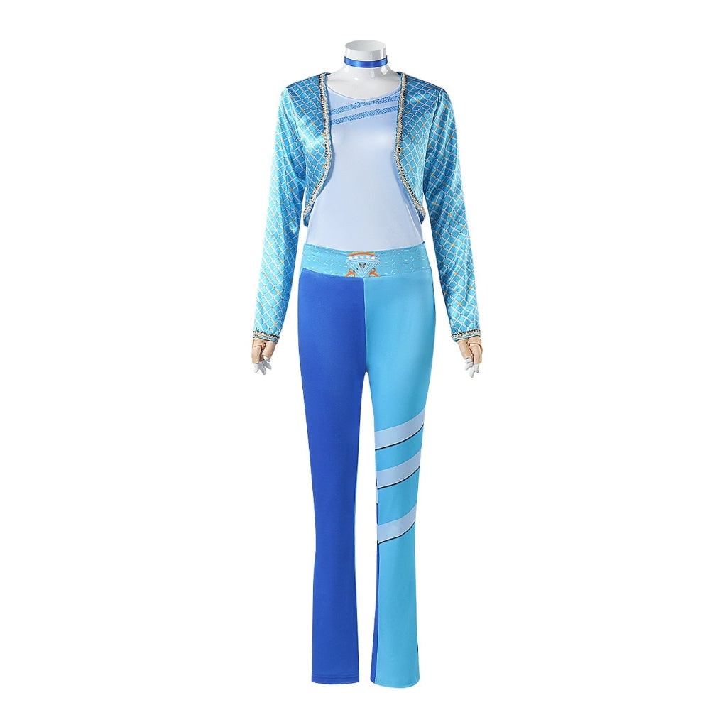 Womens Cosplay Character Costume Cropped Jacket and Pants Two Piece Halloween