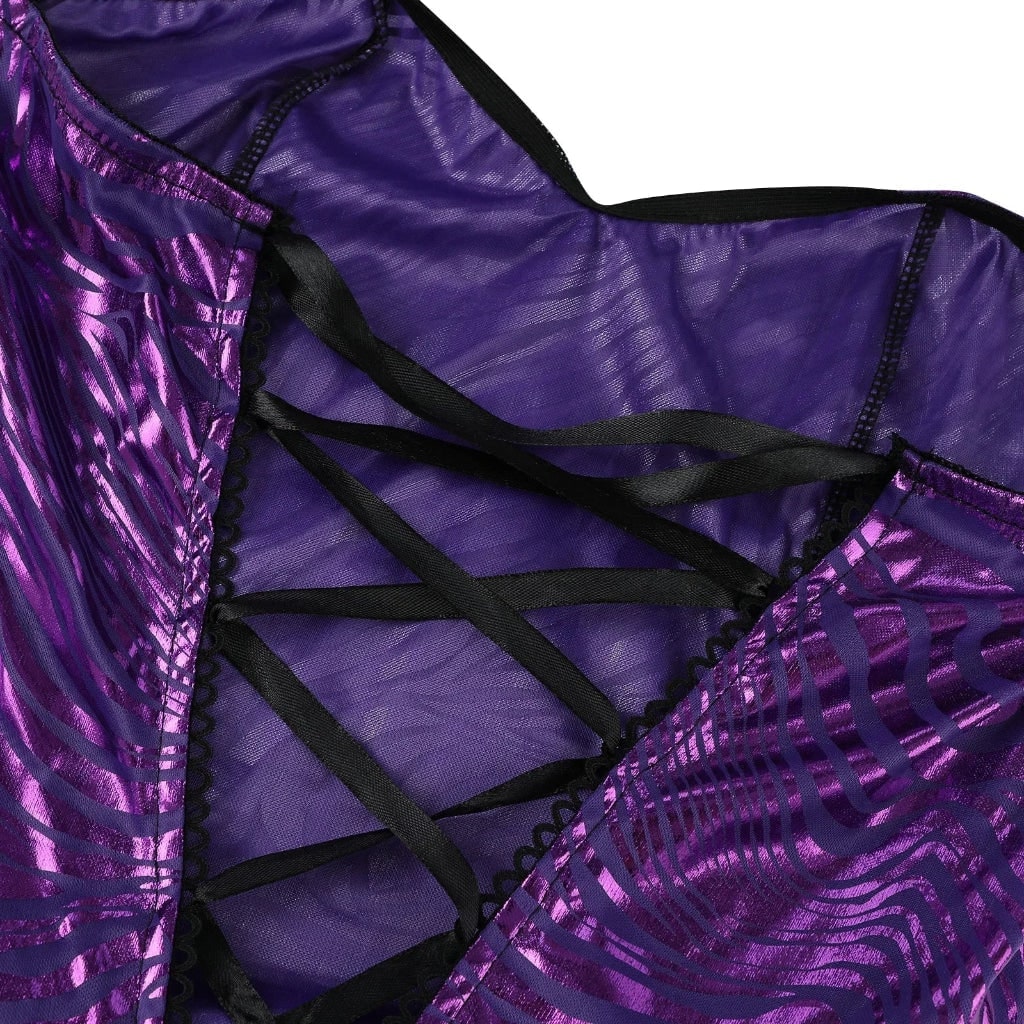 Womens Mermaid Costume Dress Sequins Strapless Sweetheart Neckline Lace Up Corset Back Halloween